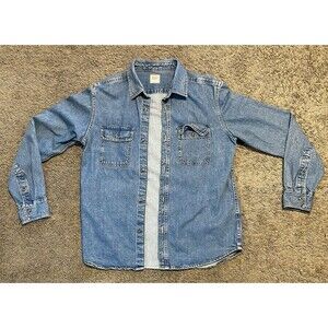 MENS OLD NAVY Workwear Blue DENIM JACKET Size Medium M Casual Collared Button